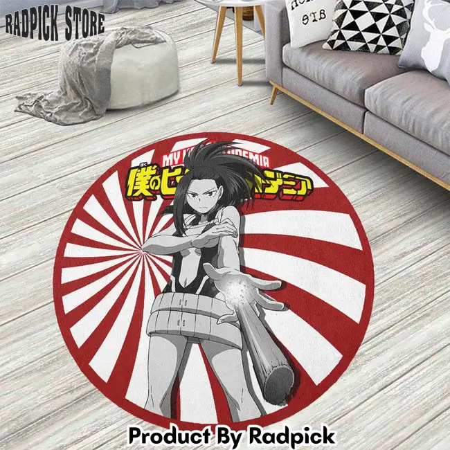 Momo yaoyorozu round rug custom my hero academia anime circle carpet  rp5957519